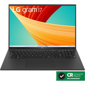 imageLG Gram 17 Lightweight Laptop Intel 13th Gen Core i7 Evo Platform Windows 11 Home 32GB RAM 1TB SSD Black
