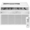 imageLG LW6024RSMX Window Air Conditioner WiFi Enabled wRemote for Small Room 260 SqFt Quiet Operation 115V 6000 BTU WhiteWhite