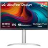 imageLG 27UP650KW 27inch Ultrafine 4K UHD 3840 x 2160 IPS Computer Monitor 60Hz 5ms DisplayHDR 400 Reader Mode Flicker Safe HDMI DisplayPort TiltHeightPivot Adjustable Stand White27inch and HDMI