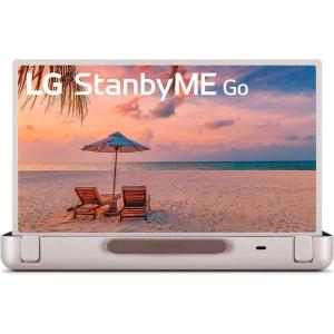 imageLG 27Inch Class StanbyMe 1080pPortable TouchScreenMonitor 27ART10AKPL Builtin Battery Full Swivel Rotation 60Hz Refresh Rate Calming BeigeStanbyMe Go