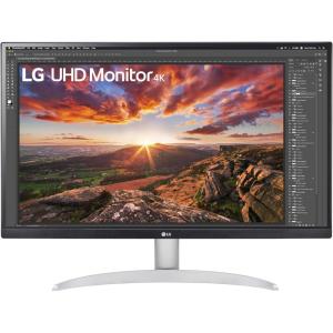 imageLG 27UP600W 27inch Ultrafine 4K UHD 3840x2160 IPS Computer Monitor AMD FreeSync VESA DisplayHDR 400 Reader Mode Flicker Safe HDMI DisplayPort White