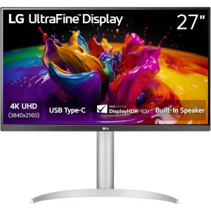 imageLG 27UP650KW 27inch Ultrafine 4K UHD 3840 x 2160 IPS Computer Monitor 60Hz 5ms DisplayHDR 400 Reader Mode Flicker Safe HDMI DisplayPort TiltHeightPivot Adjustable Stand White27inch and USBC