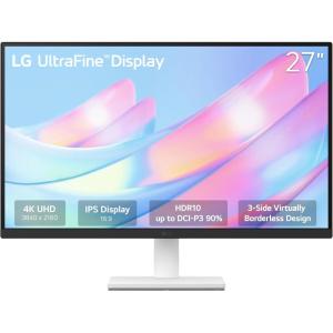 imageLG 27US500W Ultrafine Monitor 27Inch 4K UHD 3840x2160 HDR10 IPS Borderless Design Reader Mode Flicker Safe Switch App HDMI DisplayPort  WhiteYear 2024