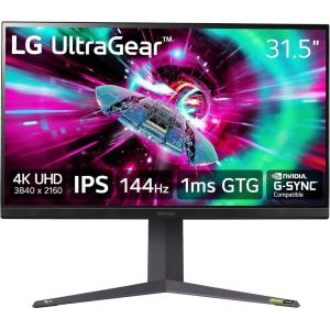 imageLG 27quot UltraGear 4K UHD 3840x2160 Gaming Monitor 144Hz 1ms VESA DisplayHDR 400 GSYNC and AMD FreeSync Premium HDMI 21 DisplayPort 4Pole HP Out DTS HPX TiltHeightPivot Stand Black32 Inch