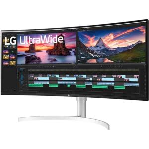 imageLG 38WN95CW Monitor 38quot 219 Curved UltraWide QHD 3840 x 1600 Nanio IPS Display Thunderbolt 3 1ms Response Time 144Hz Refresh Rate NVIDIA GSYNC AMD FreeSync WhiteSilver