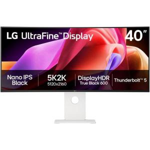 imageLG 40U990AW 40inch Ultrafine 5K2K WUHD 5120 x 2160 Nano IPS Curved Monitor Thunderbolt 5 DisplayHDR 600 Builtin Power Speaker 120Hz HDMI 21 DP 21 USB C TiltHeightSwivel Stand White