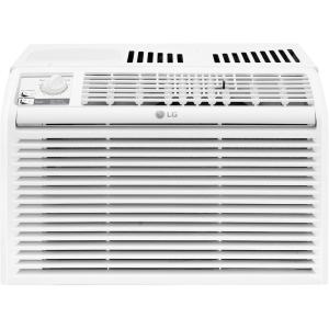 imageLG 5000 BTU Window Air Conditioners 2023 New Easy Mechanical Control UltraQuiet Compactsize Cools Washable Filter 150 SqFt for Small Room AC Unit air conditioner Easy Installation White LW5023