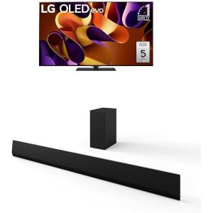 imageLG 65Inch Class OLED evo G4 Series Smart TV 4K Processor Flat Screen with Magic Remote AIPowered with Alexa Builtin OLED65G4SUB 2024 31 ch Sound Bar with Wireless Dolby Atmos65 Inch