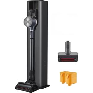 imageLG CordZero A937  Cordless Stick Vacuum Cleaner with AutoEmpty Base 120 Minute Runtime wExtra Rechargeable Battery Dual Floor Max Lightweight Powerful Cleaning for Carpet Hardwood Pet HairIron Grey A937kgms