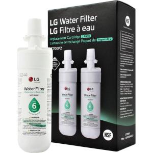 imageLG LT700P 6 Month  200 Gallon Capacity Replacement Refrigerator Water Filter NSF42 and NSF53 ADQ36006101 ADQ36006113 ADQ75795103 or AGF80300702  White  Single2 Pack