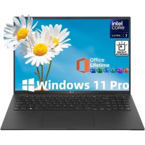 imageLG gram 16inch Lightweight Laptop Intel Evo Edition  AIenabled Intel Core Ultra 7 Processor Windows 11 Home 16GB RAM 512GB SSD Black32GB RAM  2TB SSD