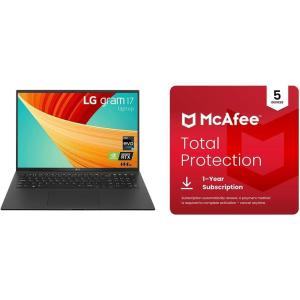 imageLG gram Pro 17Inch Thin and Lightweight Laptop Intel Evo Edition  AIenabled Intel Core Ultra 7 processor Windows 11 Home 32GB RAM 2TB SSD NVIDIA RTX3050  BlackIntel 13th Gen Core i7 with McAfee AntiVirus