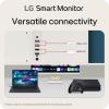 imageLG 27SR50FP Smart Monitor 27Inch FHD 1920x1080 IPS Display webOS 23 HDR 10 x2 Builtin Speakers AirPlay 2 Screen Share Bluetooth ThinQ App Remote Control PinkWhite