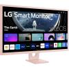 imageLG 27SR50FP Smart Monitor 27Inch FHD 1920x1080 IPS Display webOS 23 HDR 10 x2 Builtin Speakers AirPlay 2 Screen Share Bluetooth ThinQ App Remote Control PinkPink