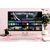imageLG 27SR50FP Smart Monitor 27Inch FHD 1920x1080 IPS Display webOS 23 HDR 10 x2 Builtin Speakers AirPlay 2 Screen Share Bluetooth ThinQ App Remote Control PinkPink