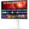 imageLG 27SR75UW 27 inch 4K UHD 3840x2160 IPS HDR10 USB TypeC 65W PD Smart Monitor webOS 23 AirPlay Screen Share Bluetooth ThinQ App Builtin Speaker HDMI White27U730SAW