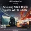 imageLG 34GX90SAW 34inch Ultragear WQHD 3440 x 1440 OLED Curved Gaming Monitor 240Hz 1ms NVIDIA GSync Compatible AMD FreeSync Premium VESA DisplayHDR True Black 400 webOS USB TypeC White45 inch