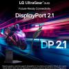 imageLG 34GX90SAW 34inch Ultragear WQHD 3440 x 1440 OLED Curved Gaming Monitor 240Hz 1ms NVIDIA GSync Compatible AMD FreeSync Premium VESA DisplayHDR True Black 400 webOS USB TypeC White45 inch