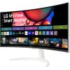 imageLG 34SR63QAW 34 inch Smart Curved Monitor with Streaming TV QHD 1440p UltraWide Screen USB TypeC 65W PD 1800R webOS HDR10 100Hz Builtin Speaker AirPlay2 Screen Share Bluetooth White