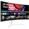 imageLG 34SR63QAW 34 inch Smart Curved Monitor with Streaming TV QHD 1440p UltraWide Screen USB TypeC 65W PD 1800R webOS HDR10 100Hz Builtin Speaker AirPlay2 Screen Share Bluetooth White