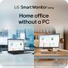 imageLG Smart Monitor Swing 32U889SAW 32Inch 4K UHD 3840x2160 IPS Touchscreen on a Fully Adjustable Wheeled Base HDR10 webOS Builtin Speaker HDMI USB TypeC TiltHeightSwivelPivot Stand White