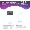imageLG Smart Monitor Swing 32U889SAW 32Inch 4K UHD 3840x2160 IPS Touchscreen on a Fully Adjustable Wheeled Base HDR10 webOS Builtin Speaker HDMI USB TypeC TiltHeightSwivelPivot Stand White