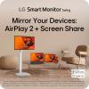 imageLG Smart Monitor Swing 32U889SAW 32Inch 4K UHD 3840x2160 IPS Touchscreen on a Fully Adjustable Wheeled Base HDR10 webOS Builtin Speaker HDMI USB TypeC TiltHeightSwivelPivot Stand White