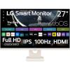 imageLG 27SR50FW Smart Monitor 27Inch FHD 1920x1080 IPS Display webOS 23 HDR 10 x2 Builtin Speakers AirPlay 2 Screen Share Bluetooth ThinQ App Remote Control WhiteRefresh rate  100 Hz