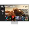 imageLG Smart Monitor 43SQ700S 43Inch 4K UHD3840x2160 IPS Display webOS Smart Monitor ThinQ Home Magic Remote USB TypeC 2X Stereo Speakers AirPlay 2 Screen Share BluetoothWhiteWhite