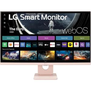 imageLG 27SR50FP Smart Monitor 27Inch FHD 1920x1080 IPS Display webOS 23 HDR 10 x2 Builtin Speakers AirPlay 2 Screen Share Bluetooth ThinQ App Remote Control PinkPink