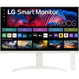 imageLG 27SR75UW 27 inch 4K UHD 3840x2160 IPS HDR10 USB TypeC 65W PD Smart Monitor webOS 23 AirPlay Screen Share Bluetooth ThinQ App Builtin Speaker HDMI White27SR75UW