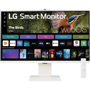 imageLG 32SR85UW Smart Monitor 32inch 4K UHD 3840x2160 IPS Display webOS 23 USB TypeC 90W PD Builtin FHD Webcam ampamp Speaker HDR 10 AirPlay 2 Screen Share Bluetooth White