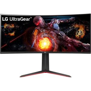 imageLG 34G600AB 34inch Ultragear WQHD 3440 x 1440 Curved Gaming Monitor 160Hz AMD FreeSync Premium HDR10 Builtin Speaker Reader Mode HDMI 21 DisplayPort TiltHeightPivot Stand BlackOne Click Stand
