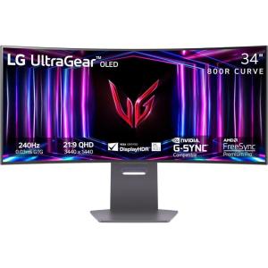 imageLG 34GS95QE 34inch Ultragear OLED Curved Gaming Monitor WQHD 1440p 800R 240Hz 003ms AMD FreeSync Premium Pro NVIDIA GSync HDMI 21 DisplayPort TiltHeightSwivel Stand BlackBlack