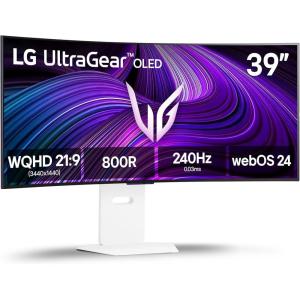 imageLG 34GX90SAW 34inch Ultragear WQHD 3440 x 1440 OLED Curved Gaming Monitor 240Hz 1ms NVIDIA GSync Compatible AMD FreeSync Premium VESA DisplayHDR True Black 400 webOS USB TypeC White39 inch