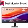 imageLG 24U411AB 24inch Full HD 1920 x 1080 IPS Computer Monitor 120Hz HDR10 Reader Mode Flicker Safe HDMI Slim Stand Base Black27 inch