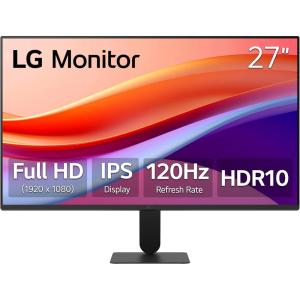 imageLG 24U411AB 24inch Full HD 1920 x 1080 IPS Computer Monitor 120Hz HDR10 Reader Mode Flicker Safe HDMI Slim Stand Base Black27 inch