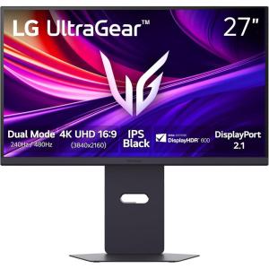 imageLG 27G850AB 27inch Ultragear 4K UHD 3840 x 2160 IPS Gaming Monitor DualMode 240Hz 1ms NVIDIA GSync Compatible AMD FreeSync Premium Pro VESA DisplayHDR 600 HDMI DisplayPort 21 Black