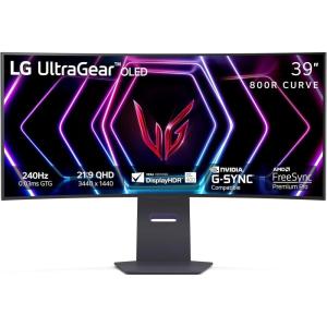 imageLG 39GS95QE Ultragear OLED Curved Gaming Monitor 39Inch WQHD 800R 240Hz 003ms DisplayHDR True Black 400 AMD FreeSync Premium Pro NVIDIA GSync HDMI 21 DisplayPort TiltHeightSwivel Stand  Black