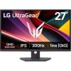 imageLG 27G610AB 27inch Ultragear QHD 2560 x 1440 IPS Gaming Monitor 200Hz 1ms AMD FreeSync Premium VESA DisplayHDR 400 HDMI DisplayPort TiltHeightSwivelPivot Stand Black