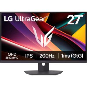 imageLG 27G610AB 27inch Ultragear QHD 2560 x 1440 IPS Gaming Monitor 200Hz 1ms AMD FreeSync Premium VESA DisplayHDR 400 HDMI DisplayPort TiltHeightSwivelPivot Stand Black
