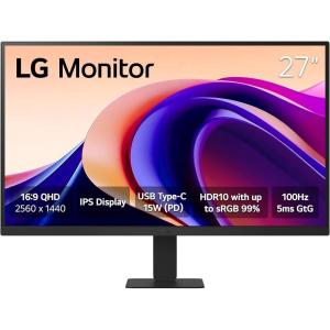 imageLG 27U631AB 27inch QHD 2560 x 1440 IPS Computer Monitor 100Hz 5ms HDR10 Reader Mode Flicker Safe HDMI USB TypeC 15W PD BlackRefresh rate  100 hertz