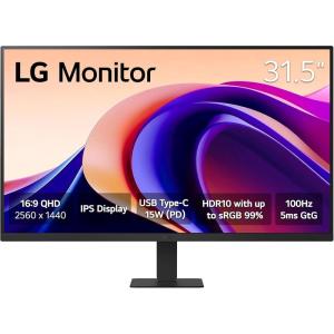 imageLG 32U631AB 32inch QHD 2560 x 1440 IPS Computer Monitor 100Hz 5ms HDR10 Reader Mode Flicker Safe HDMI USB TypeC 15W PD BlackRefresh rate  100 Hertz