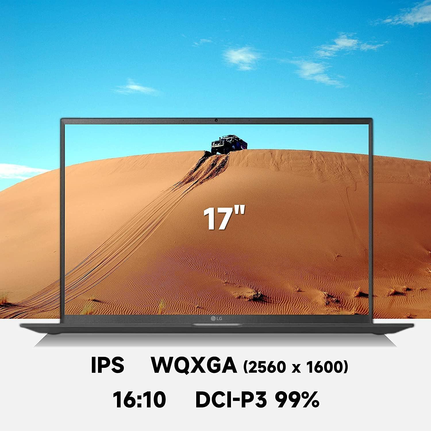 imageLG gram 17 Lightweight Laptop Intel 13th Gen Core i7 Evo Platform Windows 11 Home 16GB RAM 1TB SSD Black32GB DDR5 RAM 2TB PCIe SSD