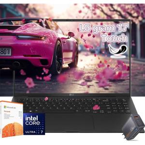 imageLG gram 17 Lightweight Laptop Intel 13th Gen Core i7 Evo Platform Windows 11 Home 16GB RAM 1TB SSD Black32GB DDR5 RAM 2TB PCIe SSD