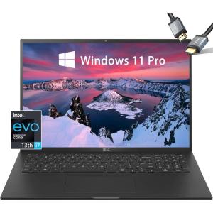 imageLG gram 17 Lightweight Laptop Intel 13th Gen Core i7 Evo Platform Windows 11 Home 16GB RAM 1TB SSD Black32GB RAM 2TB SSD