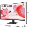 imageLG 32MR50CB Curved Monitor 32Inch FHD 100Hz AMD FreeSync OnScreen Control Dynamic Action Sync Black Stabilizer Tilt Stand HDMI  Black
