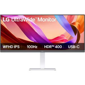 imageLG 34U530AW 34inch UltraWide WFHD 2560 x 1080 IPS Wide Computer Monitor 100Hz VESA DisplayHDR 400 HDMI DisplayPort USB TypeC TiltHeightSwivel Stand White