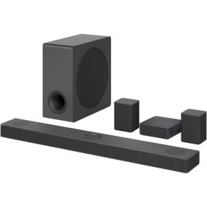 imageLG Sound Bar and Wireless Subwoofer S90QY  513 Channel Home Theater Audio with Dolby Atmos DTSX BlackS80QR