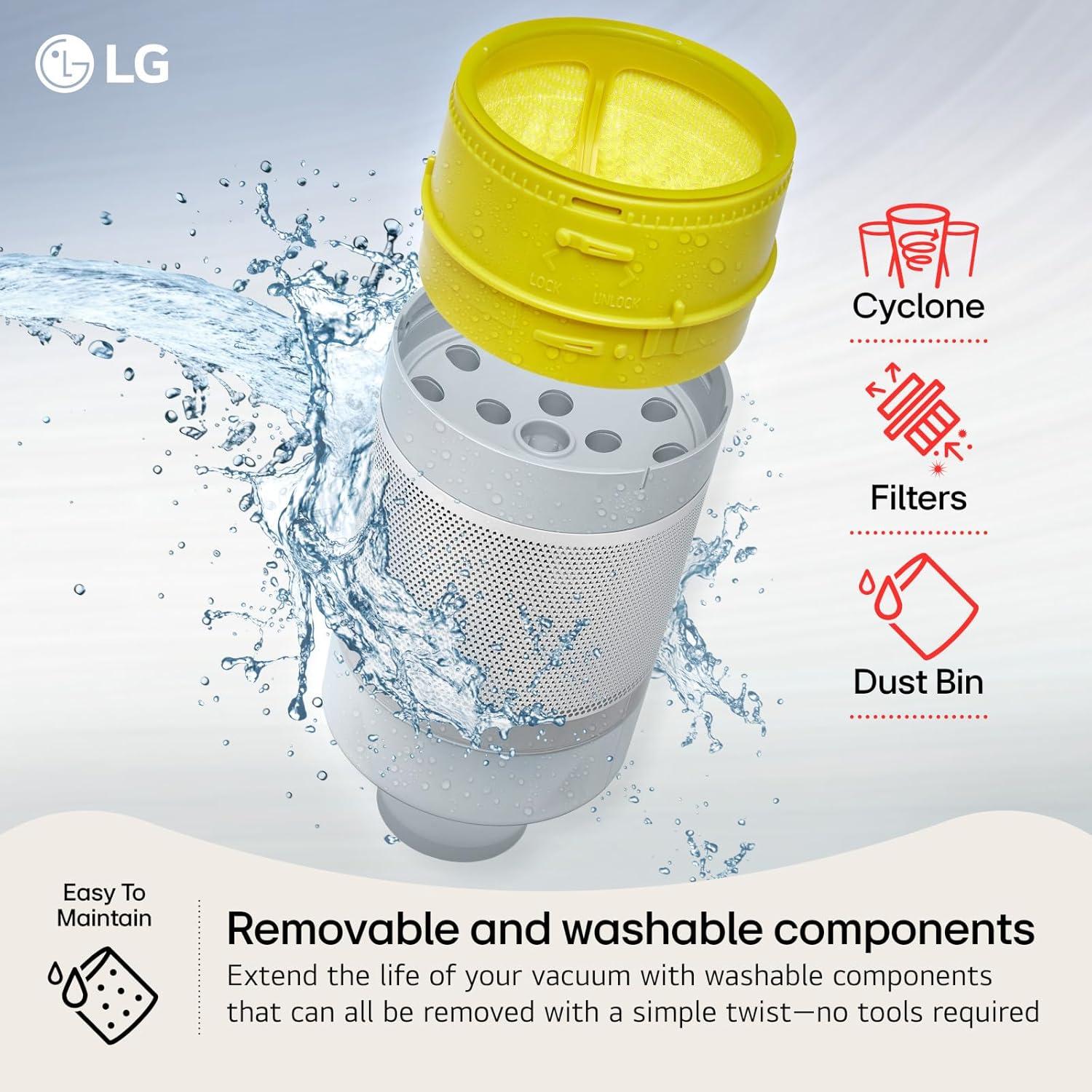 imageLG Cordzero Q3 Cordless Stick Vacuum Cleaner Graphite Color with LED Crevice Tool Auto MultiSurface Detect Dual Floor Max Lite NozzleGraphite